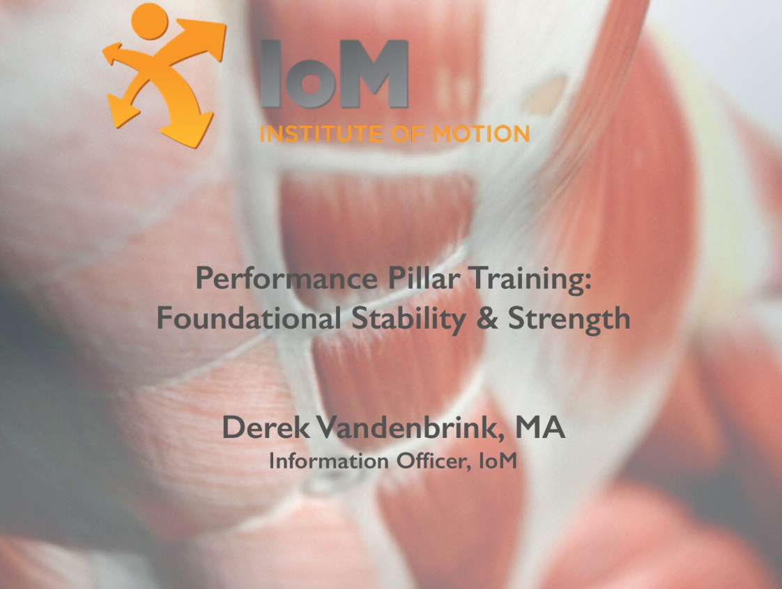 Performance pillar training stability and strength